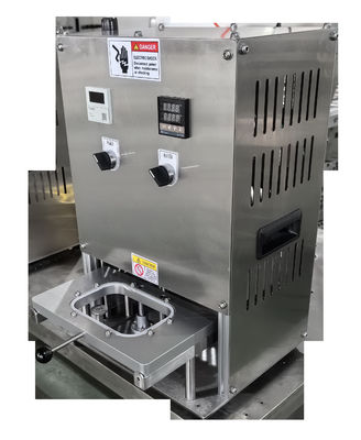 comprare Semi-Auto Aluminum Foil Lunch Container Sealer Per Commercial Pre-Cooked Meals Snacks Desserts online manufacture