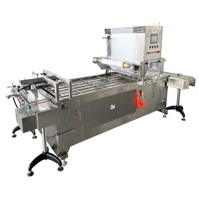 0.6-0.8Mpa Food Tray Heat Sealing Machine per la linea di produzione automatica