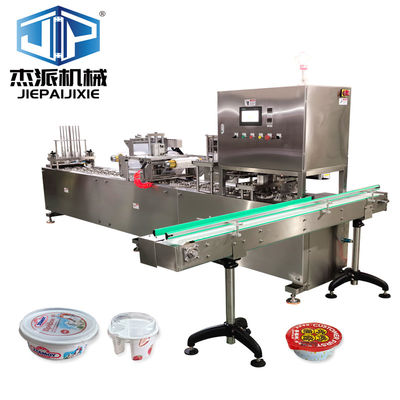 Macchina di sigillamento automatico coppa copertura Capping Machine controllo PLC acciaio inossidabile 2.0kW